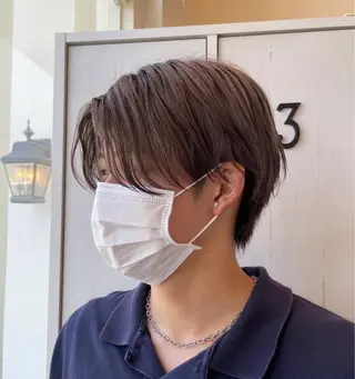 ショート カラー メンズ 濱崎 璃乃/ルプラボウのヘアスタイル