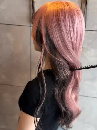 ロング カラー ヘアアレンジ 🎀ハイトーン・艶 カラー HANA🎀のヘアスタイル