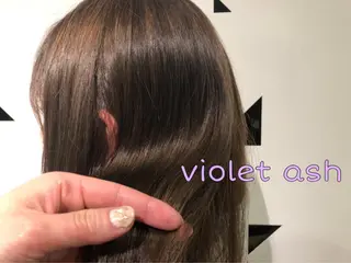 セミロング カラー 髪質改善✨️透明感カ ラー✧*。山下さいみのヘアスタイル