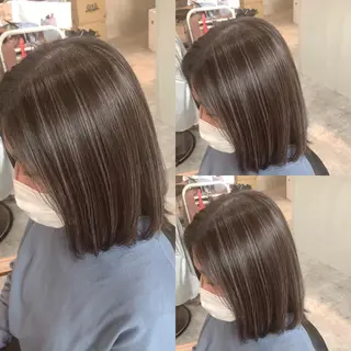 ミディアム カラー リサ tonieのヘアスタイル