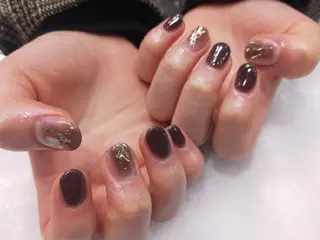 ネイル はばすみれ🎀ﾈｲﾙ 光ﾌｪｲｼｬﾙ ﾍｱのネイルデザイン