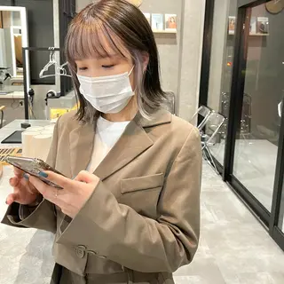 ミディアム カラー 一ノ瀬 暁のヘアスタイル