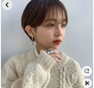 ショート 似合わせカット‪// 鶴我万唯華のヘアスタイル