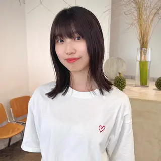 ミディアム カラー スギヤマ ショウゴのヘアスタイル