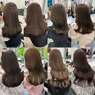 セミロング カラー パーマ ヘアアレンジ 💕トレンドうる艶髪 💕TUNE銀座のヘアスタイル