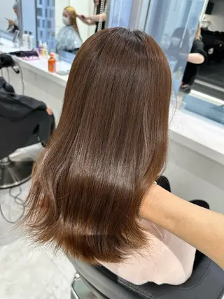 セミロング カラー ♡上品韓国髪♡ブラ ウン/SAYATOのヘアスタイル