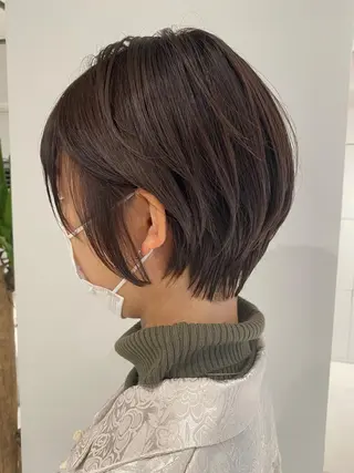 ショート カラー nishido ハイライト/パーマのヘアスタイル