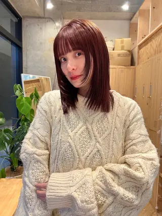 ミディアム 小顔カット/顔周り /メンズsaraのヘアスタイル