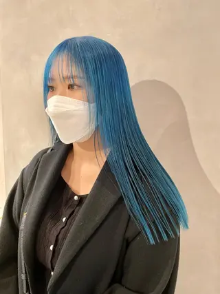 ロング カラー ハイトーン×レイヤー ／遠藤将太のヘアスタイル