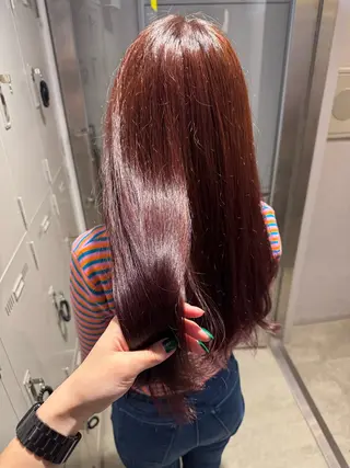 ロング カラー パーマ ヘアアレンジ メンズ キッズ 韓国系🇰🇷🩶 艶暗髪/MEIのヘアスタイル