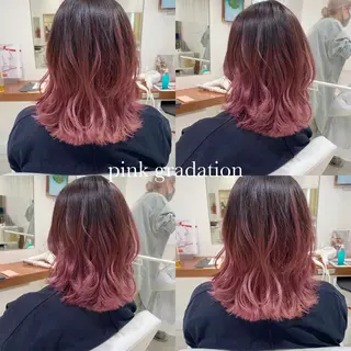 ミディアム カラー ウルフカット ハッシュカット/七海のヘアスタイル