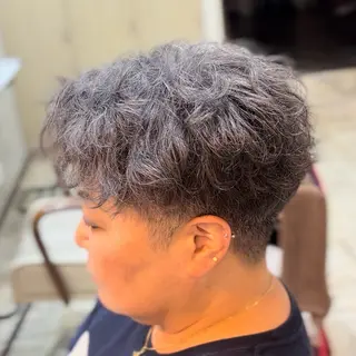 ショート カラー パーマ 💥桜木町メンズ専門 💥ルキのヘアスタイル
