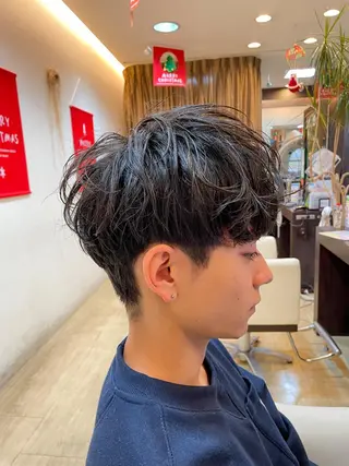 ミディアム メンズ メンズパーマ 赤司 泰樹のヘアスタイル