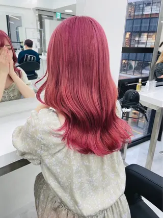 ミディアム カラー 🩷暖色カラー🩷 BONのヘアスタイル