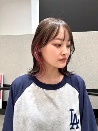 ミディアム カラー 透明感カラー/ レイヤーkotonoのヘアスタイル