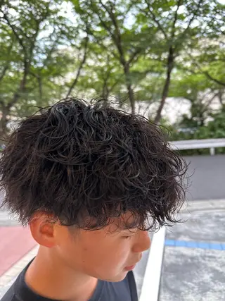 ショート パーマ メンズ CLALA瀬田店 やまもとまさたかのヘアスタイル