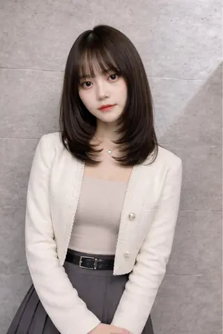 セミロング カラー りん 🎀韓国スタイルのヘアスタイル