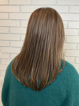 セミロング カラー ニュアンスデザイン✄ YOU♡のヘアスタイル