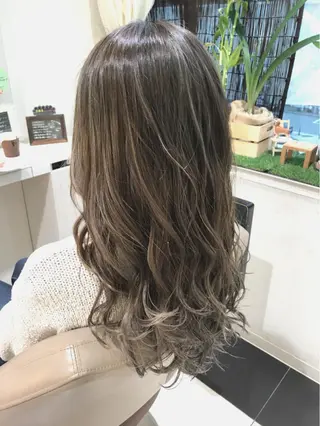 セミロング カラー 山崎俊輔/髪質改善 /バレイヤージュのヘアスタイル