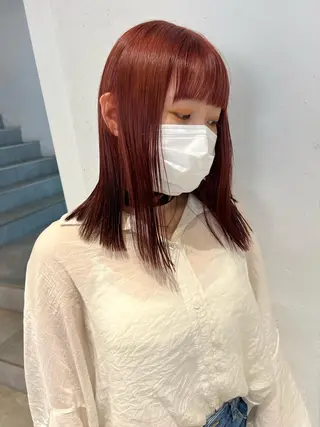 ミディアム カラー 顔周りカット/透明感 カラー✂️MEIのヘアスタイル