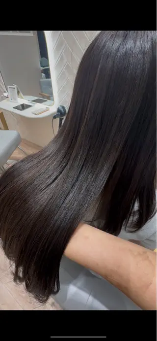 ロング カラー 河添 麗菜のヘアスタイル