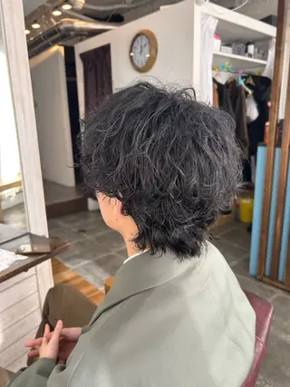ショート パーマ メンズ メンズパーマ 髪質改善☆有馬のヘアスタイル