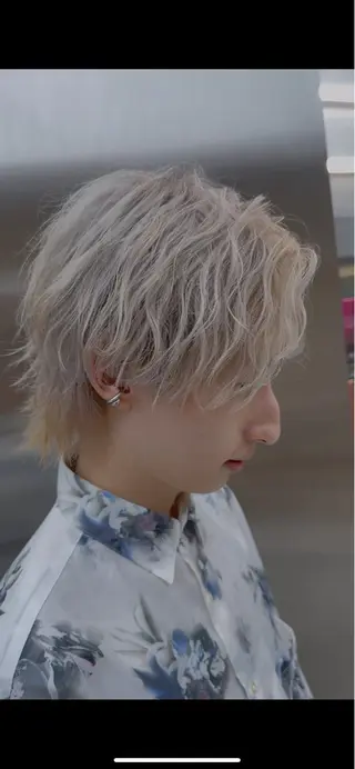 ミディアム カラー ヘアアレンジ メンズ fifth park 六反穂 龍介のヘアスタイル
