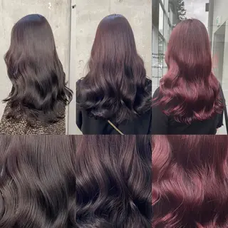 セミロング カラー 大人っぽ♡上品な暖色 ♡ブリーチなし♡のヘアスタイル