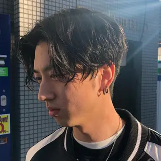 ショート カラー パーマ ヘアアレンジ メンズ 💎髪質改善特化💎 RUITOのヘアスタイル