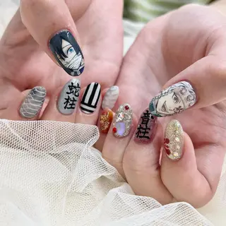 セミロング 池袋痛ネイル Nok. 渡辺のネイルデザイン