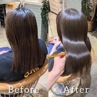 セミロング 縮毛矯正/レイヤー 💎やまもとちひろのヘアスタイル