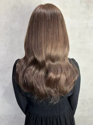 ロング カラー Rin♡透明感ピンク 🎀白肌ラベンダーのヘアスタイル