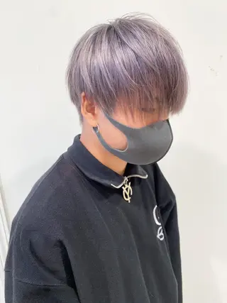 メンズ ハイトーンカラー🌈 メンズパーマ鈴木康平のヘアスタイル