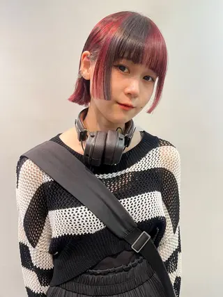 ミディアム カラー 💖デザインカラー/ タダ ハナカ💖のヘアスタイル