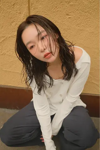 ミディアム パーマ パーマ/透明感カラー 元町🌱takutoのヘアスタイル