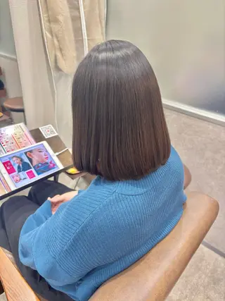 ショート 久保田康雅 辻堂 髪質改善×縮毛矯正のヘアスタイル