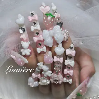 ネイル Lumière｜ ロング｜ワンホンのネイルデザイン