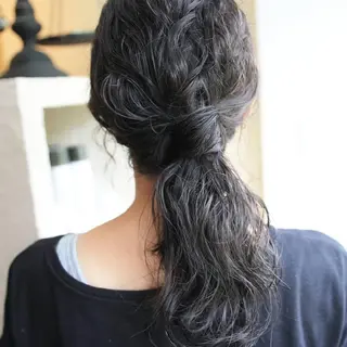 パーマ ヘアアレンジ ロング 新生活応援★半額/ 25歳以下　“内間”のヘアスタイル