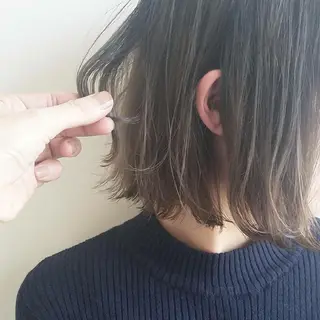 ミディアム カラー ヘアアレンジ パーマ iplus まつげ、眉毛、耳つぼのマツエク・マツパデザイン