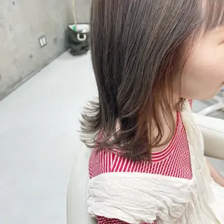 ミディアム カラー 坂本 沙也加のヘアスタイル