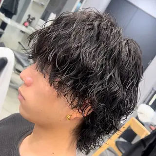 セミロング パーマ ヘアアレンジ メンズ fifth 石川 凪のヘアスタイル