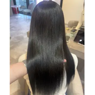 ロング カラー ヘアアレンジ 🖤kana/艶髪/ 韓国風暗髪カラー🖤のヘアスタイル