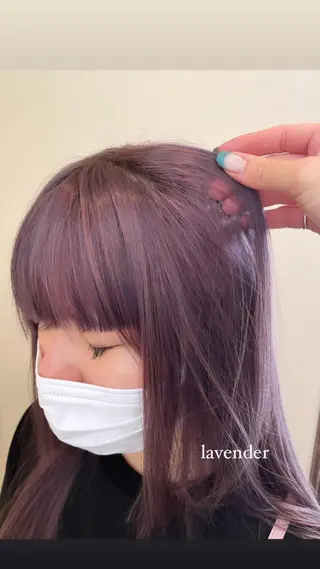 ロング 保野加/トレンドボブ 透明感爆発カラーのヘアスタイル