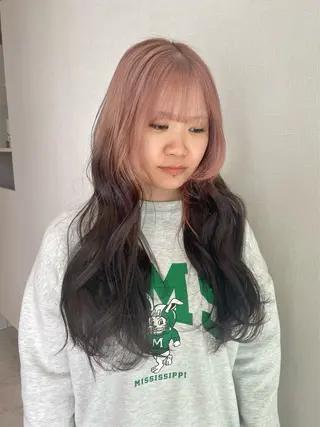 ロング カラー moe🥣ﾚｲﾔｰ ｶｯﾄ/透明感ｶﾗｰのヘアスタイル