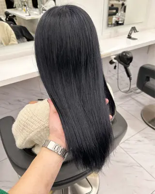 セミロング カラー パーマ ヘアアレンジ メンズ キッズ 🦋韓国レイヤー｜ 透明感グレージュ🦋のヘアスタイル