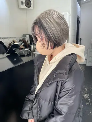 ショート カラー パーマ ヘアアレンジ メンズ キッズ ネイル マツエク・マツパ アイブロウ 艶ハイトーン/ヘア アレンジAYAKAのヘアスタイル