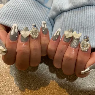 ネイル 【やり放題専門店】 スカルプ＆長さ出しのネイルデザイン