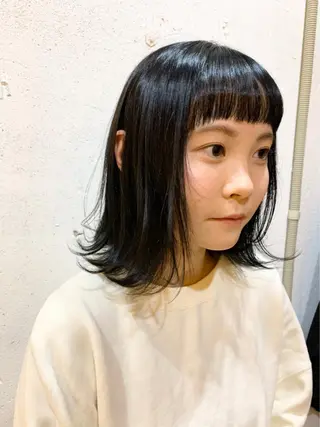 ミディアム カラー シノザキ/薬院/ボブ /ショート/髪質改善のヘアスタイル