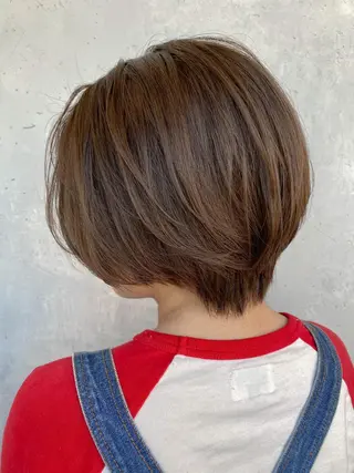 ショート カラー ヘアアレンジ 【艶髪×韓国風】 毛流れ職人 RYOのヘアスタイル