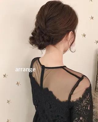 セミロング ヘアアレンジ 市川 千夏のヘアスタイル